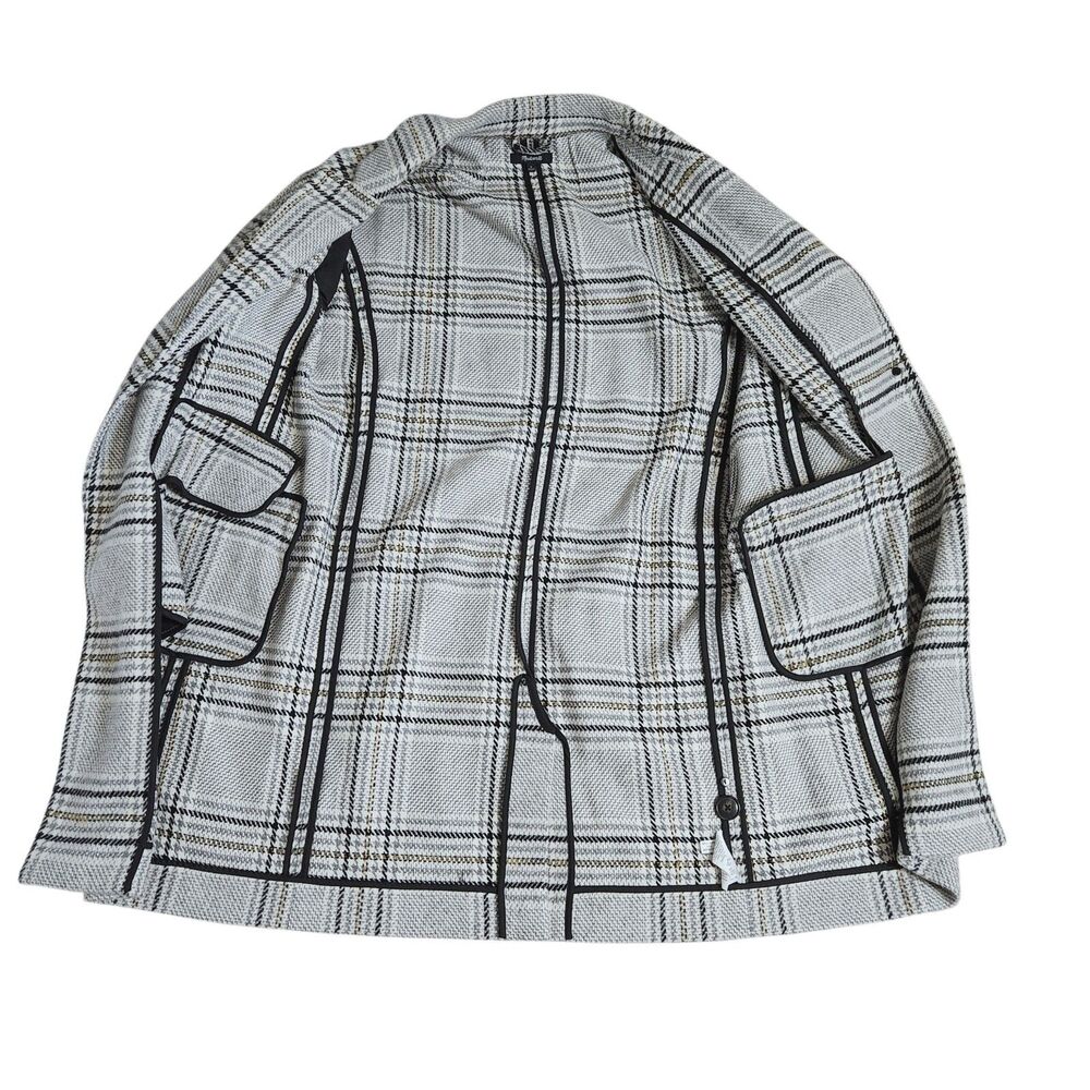 Madewell Bryant Coat Pearl Ivory Wool Blend Houndstooth Plaid Light Academia M - Picture 6 of 14